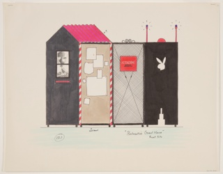 Drawing, Screen Design:  "Radio Active Guard House," Front Side