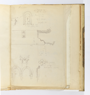 Album Page, Recto: 1st Window, Abbey of Chiaravalle, Milan; Verso: 8th Window, Abbey of Chiaravalle, Milan
