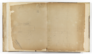 Album Page, Octagonal Plan and Elevation of a Monument