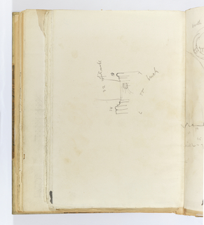 Album Page, Profile of Bench, Possibly San Bernadino, Perugia, Italy