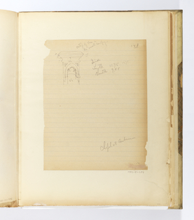 Album Page, Structure with Pointed Arch from Chapel at Amboise, France