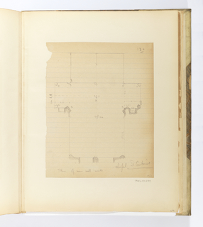 Album Page, Plan of Main Wall Inside, Chapel at Amboise, France