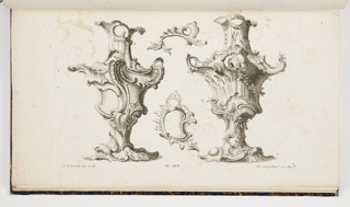 Print, Two Designs for Vase-Like Ornaments