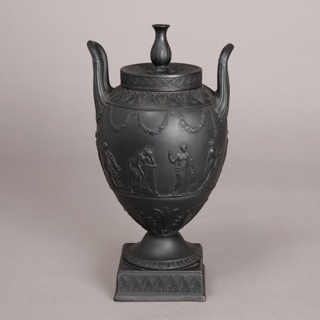 Black Basalt Covered Urn Urn