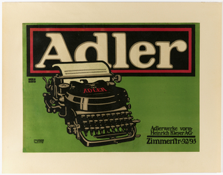 Poster, Adler Typewriter