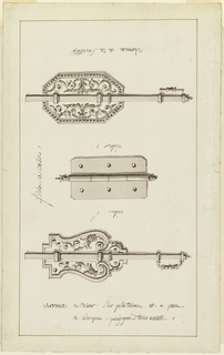 Drawing, Designs of Bolts and a Hinge