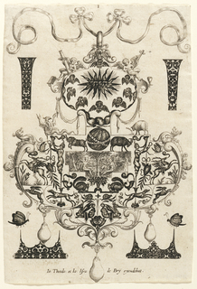 Print, Pendant Design with the Temptation, Plate 1, from a series of eight pendant designs with the cardinal virtues