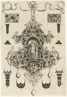 Print, Plate 4, from a series of eight pendant designs with the cardinal virtues