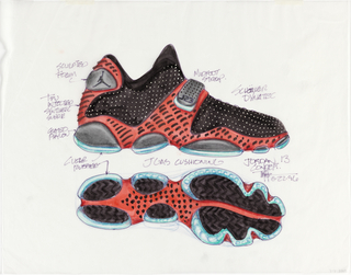 Drawing, Concept Design for Air Jordan XIII Sneaker