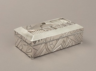 Hinged Box with Geometric Decoration Box