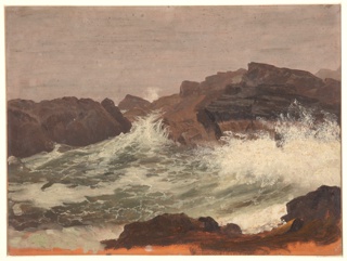 Drawing, Maine Surf, Mt. Desert Island