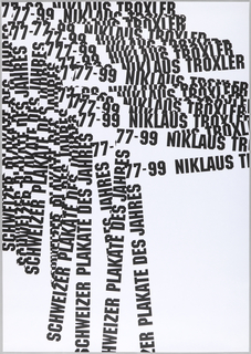 Poster, Niklaus Troxler, Schweizer Plakate des Jahres 77-99 [Swiss Posters from 1977-1999]