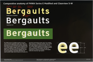 Poster, Comparative Anatomy of FHWA Series E-modified to Clearview 5-W
