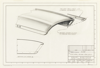 Drawing, Hood detail, cast front, for John Deere