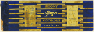 Drawing, Product Label for Higgins' Vegetable Glue