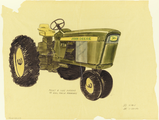 Drawing, Tractor, Model 720, front and side screens, for John Deere