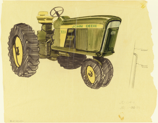 Drawing, Tractor, Model 720, front and side screens, for John Deere