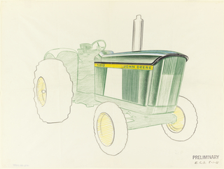 Drawing, Tractor, Model 5010, preliminary sketch, for John Deere