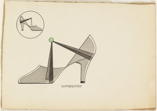 Drawing, Design for a Shoe, for Delman Shoe Company, New York City