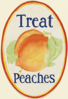 Drawing, Product Label for Peaches, Swift and Co.