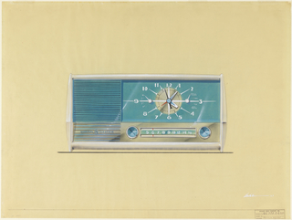 Drawing, Design for a Clock Radio