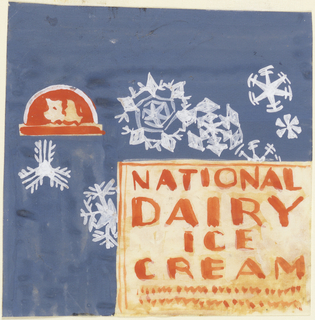 Drawing, Small Product Label for National Dairy Ice Cream