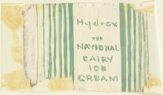 Drawing, Small Product Label for National Dairy Ice Cream