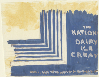 Drawing, Small Product Label for National Dairy Ice Cream