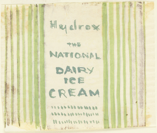 Drawing, Small Product Label for National Dairy Ice Cream