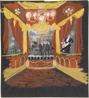 Drawing, Design for Gillette Exhibit, Barber Shop Quartet, New York World's Fair 1939–40