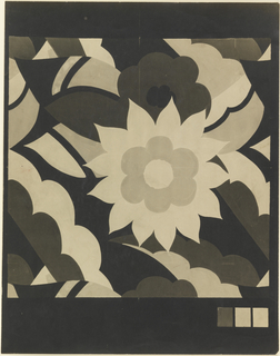 Photostat, Design for Rug: Flower with Thirteen Petals