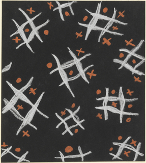 Drawing, Design for Textile: "W. P. A." or "Spare Time"