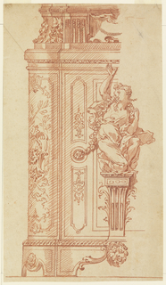 Drawing, Furniture Design: Elevation of a Pedestal or Case
