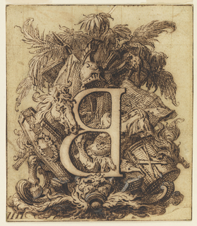 Drawing, Ornamental Design for the Letter B