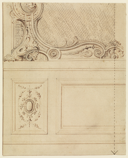 Drawing, Design for the Lower Portion of a Wall Panel