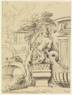 Drawing, Design for a Fountain