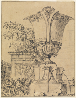 Drawing, Design for a Fountain in a Park