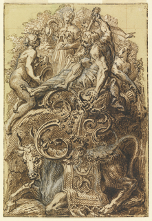 Drawing, Design for Illuminated Initial "F"