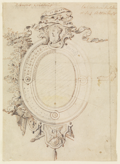 Drawing, Design for an Oval Frame on Theme of  Venus Victorious