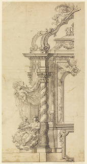 Drawing, Design for Elevation of an Altar Retable