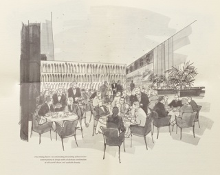 Illustration, Dining Room of the Marco Polo Club