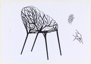 Drawing, Design for Vegetal Chair