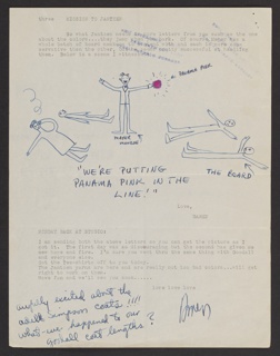 Letter, Letter from Daren Pierce to Dorothy Liebes regarding his visit to Jantzen