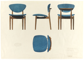 Drawing, Design for a Dining Chair, for Baker Furniture Incorporated, Grand Rapids, Michigan