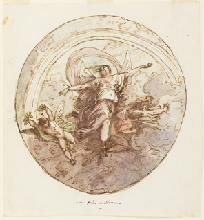 Drawing, Ceiling Design Depicting Iris and the Rainbow