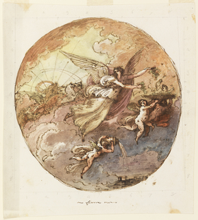 Drawing, Project for Ceiling Design Depicting Aurora