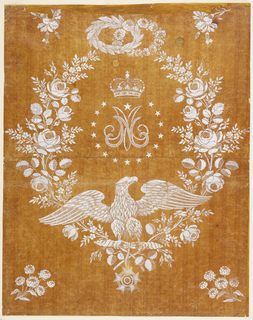 Drawing, Embroidery Design Commemorating the Marriage of Napoleon I and Marie-Louise of Austria