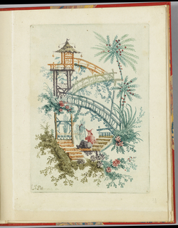 Print, Ornamental Design from Nouvelle suite de cahiers chinois a l'usage des dessinateurs et des peintres No.3, (New Suite of Chinese Ornament for the Use of Designers and Painters)