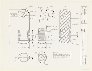 Drawing, Design for Universal Handle, Curved