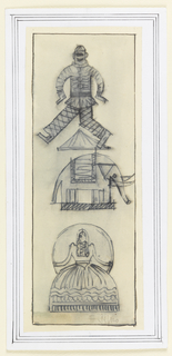 Drawing, Decorative Design with Clown, Elephant, and Ballerina